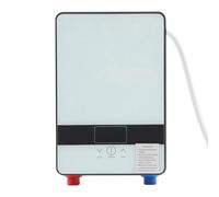 Owneed Calentador de agua eléctrico, 6500 W, indicador de temperatura LED, calentador de agua para pared, calentador de agua para cocina, baño, ducha y lavabo