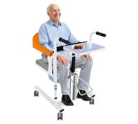 Owneed Silla de ruedas hidráulica para pacientes con capacidad de carga de hasta 100 kg, con orinal portátil, para el hogar, para ancianos, embarazadas, personas