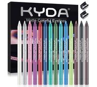 Ownest Juego de delineador de ojos de 14 colores, kit de delineador de ojos metálico, delineador de ojos con purpurina, delineador de ojos brillante, mate, profesional, juego de delineador de ojos