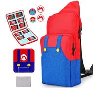 Owngen Bolsa de Viaje para Nintendo Switch/Lite/OLED, Bolsa Bandolera portátil con Funda Linda para Tarjetas de Juego, Tapas Antideslizantes de 5 Pulgadas
