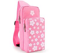 Owngen Bonita bolsa de viaje para Nintendo Switch/Lite/OLED, mochila de almacenamiento portátil pequeña para consola NS, base de carga, Joy-Cons, accesorios para hombres y mujeres (rosa)