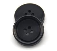 OWNPET Botones de patrón de Cuerno de imitación de Resina Grande de 30mm para Ropa, Traje de Hombre, Abrigo, Accesorios de Costura Decorativos Negros Hechos a Mano