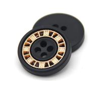 OWNPET Botones Redondos de Metal Dorado con Reverso Plano de 18mm para Ropa, Chaqueta Vaquera, Traje, Abrigo, Costura, Manualidades Decorativas DIY