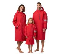 Owntop Bata Cambiadora Impermeable para Adultos - Parka de Natación de Manga Larga y Talla Grande con Forro Polar, de Secado Rápido y Abrigada | Ideal para Surf, Playa, Natación y Camping(Rojo,L)