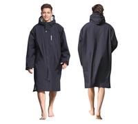Owntop Bata de Cambio Seca Impermeable para Mujeres y Hombres - Abrigo con Capucha de Manga Larga de Secado Rápido Extragrande para Playa, Natación, Caminata, Forro de Tela de Rizo (Unisex Adultos