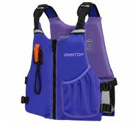 Owntop Chaleco de Natación para Jóvenes y Niños 30-50kg, Ayuda de Flotación con Silbato, Malla Transpirable y Bolsillo, Chaqueta Neopreno Ajustable Kayak, Piragüismo, Natación, 6-13 Años