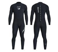 Owntop Traje de neopreno para mujer y hombre, 1,5 mm, traje de neopreno de cuerpo completo, cremallera trasera, trajes de buceo, estiramiento térmico, piel de buceo para surf, esnórquel, para hombre