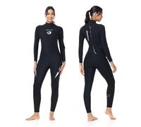 Owntop Traje de neopreno para mujer y hombre, 1,5 mm, traje de neopreno de cuerpo completo, cremallera trasera, trajes de buceo, estiramiento térmico, piel de buceo para surf, esnórquel