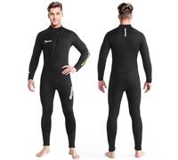 Owntop Trajes de Neopreno 5mm para Hombres - Adultos Traje de Buceo de Neopreno, Cremallera Frontal Longitud Completa, Flexible ultracálida para Buceo Surf en Aguas Frías, Negro XL