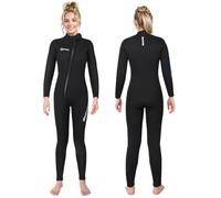 Owntop Trajes de Neopreno 5mm para Mujeres - Adultos Traje de Buceo de Neopreno, Cremallera Frontal Longitud Completa, Flexible ultracálida para Buceo Surf en Aguas Frías, Negro S