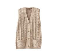 Ownwfeat Suéter De Mujer Chaleco Cárdigan Prendas De Punto con Cuello En V Tops De Talla Grande