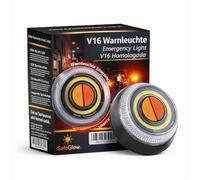 OwnWheel Emergencia Vial - Luz V16 IDIADA 21020060 con homologación UE - Auto & Moto - Sustituto del triángulo de Emergencia a Partir de 2026 (V16)