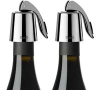 OWO Tapón para vino, Tapón Botella, Metal Negro-2