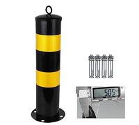 OWOHYG Bolardo de Seguridad, Poste de Seguridad, Poste con Banda Reflectante anticolisión, Barrera de estacionamiento, con 4 Pernos de Anclaje para Zonas de tráfico Intenso, 2 Unidades, B