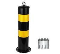 OWOHYG Bolardo de Seguridad, Poste de Seguridad, Poste con Banda Reflectante anticolisión, Barrera de estacionamiento, con 4 Pernos de Anclaje para Zonas de tráfico Intenso, 5 Unidades, A