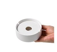 OWOHYG Cenicero De Escritorio Blanco De Cerámica para El Hogar, Ideal para Oficina O Sala De Estar. De Alta Gama, con Tapa Y Fácil De Limpiar..S