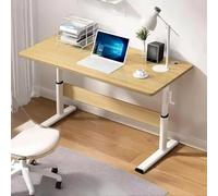 OWOHYG Escritorio de computadora de Altura Ajustable, Mesa elevadora ergonómica para Oficina en casa, estación de Trabajo de 80 x 60 cm para estudiar y Escribir, Blanco, Escritorio de al