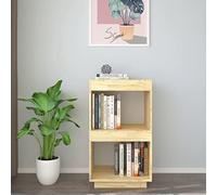 OWOHYG Estantería De Madera Maciza De Pino Bianca De 40 X 35 X 71 Cm, Independiente, para Salón, Hogar Y Oficina, Ideal para Guardar Libros Y Objetos Decorativos, Color Marrón.