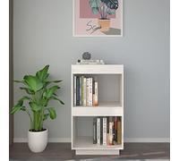 OWOHYG Estantería De Madera Maciza De Pino Bianca De 40 X 35 X 71 Cm, Independiente, para Salón, Hogar Y Oficina, Ideal para Guardar Libros Y Objetos Decorativos.
