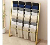 OWOHYG Expositor Metálico para Bufandas, Soporte Organizador para Bufandas, Perchero Versátil para Chales Y Cinturones, Solución Ideal para El Comercio Minorista..Gold-60X40X145CM