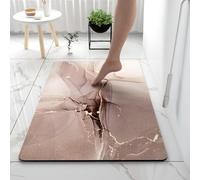 OWOHYG Felpudo De Tierra De Diatomeas, Mármol Gris Dorado, Antideslizante, Súper Absorbente, De Secado Rápido, para Baño Y Cocina, Fácil De Limpiar, Color 6, 60 X 90 Cm.
