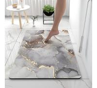 OWOHYG Felpudo De Tierra De Diatomeas, Mármol Gris Dorado, Antideslizante, Súper Absorbente, De Secado Rápido, para Baño Y Cocina, Fácil De Limpiar, Color 7,50 X 80 Cm.