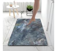 OWOHYG Felpudo De Tierra De Diatomeas, Mármol Gris Dorado, Antideslizante, Súper Absorbente, De Secado Rápido, para Baño Y Cocina, Fácil De Limpiar, Color 15,50 X 80 Cm.
