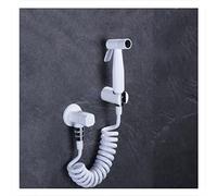 OWOHYG Juego de Grifo para bidé de Acero Inoxidable - Rociador de Inodoro de Mano frío Simple con válvula de latón Macizo, Acabado Blanco, Kit de Ducha Shattaf para una Limpieza fácil
