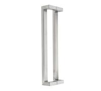 OWOHYG Manija de puerta corrediza de acero inoxidable con tubo cuadrado de vidrio, fácil de instalar, color plateado/negro, longitud 80/120 cm, 1200 × 1175 mm