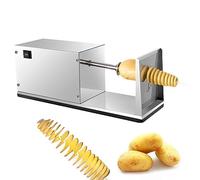 OWOHYG Máquina Comercial, Cortadora De Patatas Eléctrica Tornado, Máquina Automática para Estirar Patatas En Torre, Máquina Comercial De Acero Inoxidable para Cortar Patatas En Espir.
