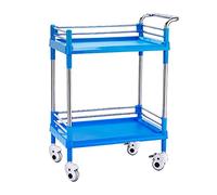 OWOHYG Movable Hand Trucks 2 Tier Trolley,Beauty Rolling Cart,Spacious Rolling Trolley with Drawers Dirt Buckets 360°Rotate Wheels Heavy Duty Utility Cart for Dental Clini,S
