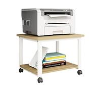 OWOHYG Movable Trolleys Under Desk Printer Stand,2-Tier Mobilehine Cart with Shelf Heavy Duty Multi-Purpose Storage Rack for Office and Home