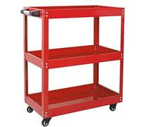 OWOHYG Multifunctional Tool Cart - Heavy-Duty 3-Tier Storage, 100kg Load Capacity for Auto Repair and Beauty Utility (Red A),Red,A