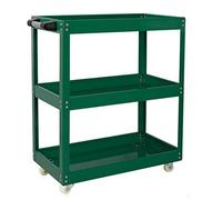 OWOHYG Multifunctional Tool Cart - Heavy-Duty 3-Tier Storage, 100kg Load Capacity for Auto Repair and Beauty Utility (Green A),Green,A