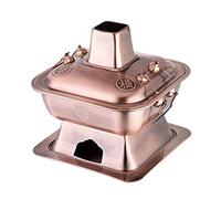 OWOHYG Olla Caliente Cuadrada Gruesa De Acero Inoxidable, Olla Caliente De Carbón Antigua, Olla para Sopa De Gran Capacidad, 32 X 31,8 Cm