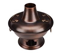OWOHYG Olla Caliente De Cobre Extra Gruesa, Estilo Chino Antiguo, De Carbón, para Uso Doméstico, para 3-6 Personas, 38 Cm