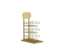OWOHYG Soporte Expositor De Metal Dorado para Sombreros, Organizador De Sombreros Independiente De 8 Niveles para Gorras Y Sombreros, Soporte Vertical De Suelo para Un Almacenamiento.Gold-3 Layers