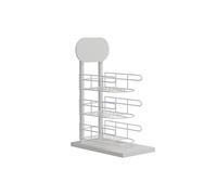 OWOHYG Soporte Expositor De Metal Dorado para Sombreros, Organizador De Sombreros Independiente De 8 Niveles para Gorras Y Sombreros, Soporte Vertical De Suelo para Un Almacenamiento.White-6 Layers