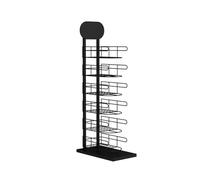 OWOHYG Soporte Expositor De Metal Dorado para Sombreros, Organizador De Sombreros Independiente De 8 Niveles para Gorras Y Sombreros, Soporte Vertical De Suelo para Un Almacenamiento.Black-6 Layers