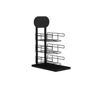 OWOHYG Soporte Expositor De Metal Dorado para Sombreros, Organizador De Sombreros Independiente De 8 Niveles para Gorras Y Sombreros, Soporte Vertical De Suelo para Un Almacenamiento.Black-3 Layers