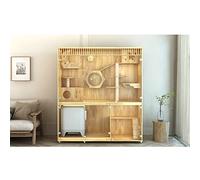 OWOHYG Villa para Gatos, Jaula de Madera, Armario para Gatos, Puede Colocar una Caja de Arena Inteligente, casa con Estructura para trepar.