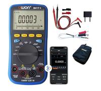 OWON B41T+ Multímetro digital Bluetooth Rango automático TRMS 22000 Conteos Ohmímetro para voltaje CA/CC, corriente, resistencia, continuidad, capacitancia, diodos, medición de temperatura