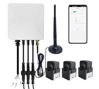 OWON Monitor de energía bidireccional Tuya Wi-Fi de 1 o 3 fases, monitor de energía inteligente para el hogar con 3 abrazaderas de 120 A, seguimiento de la electricidad en tiempo real, medición