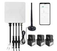 OWON Monitor de energía bidireccional Tuya Wi-Fi de 1 o 3 fases, monitor de energía inteligente para el hogar con 3 abrazaderas de 200 A, seguimiento de la electricidad en tiempo real, medición