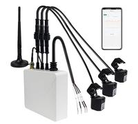 OWON Monitor de Energía Inteligente WiFi de 3 Fases, Medidor de Abrazadera de 3 Fases con 3 Sensores de Nivel de Circuito de 80 A, Vue - Monitor de Electricidad en Tiempo Real