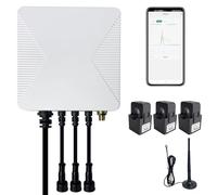 OWON Tuya Smart Home Monitor de energía Wi-Fi trifásico, medidor de potencia bidireccional de 1 o 3 fases con 3 abrazaderas de 200A, medición solar/red, medidor de electricidad en tiempo real