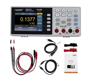 OWON XDM1241 Multímetro digital portátil, multímetro digital de escritorio de 3,5 pulgadas, probador de temperatura LCD RMS verdadero de 55000 recuentos para instrumentos y laboratorios, fábricas