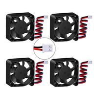 owootecc 4pcs 3D Printer Fan 12V 0.08A 40X40X10mm DC Cooling Fan 40mm Fan with 28cm Cable for 3D Printer DVR and Small Appliances Series Repair Replacement