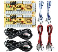 owootecc - Codificador USB de retardo cero para PC, Raspberry Pi 4/3/2/1 modelo B con RetroPie, Arcade MAME JAMMA Game Project (paquete de 2)