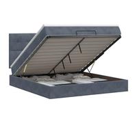 Owoxanthellate Cama otomana de 140 x 190 cm con colchón y espacio de | Cama tapizada para dormitorio con baúl integrado, cabecero regulable en altura y suave funda de terciopelo.
